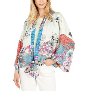 Johnny Was Silk Lubello Rose Reversible Kimono (NWOT)